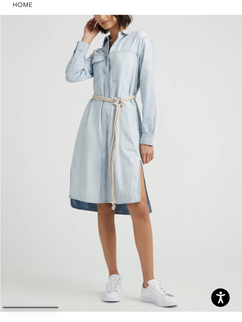 Ag Adriano Goldschmied Light Blue Denim Shirt Dress